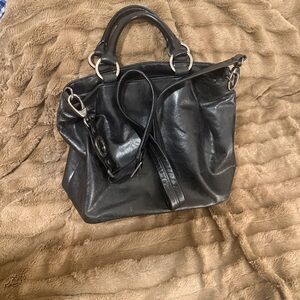 HOBO Elegant Black Leather Shoulder Bag
